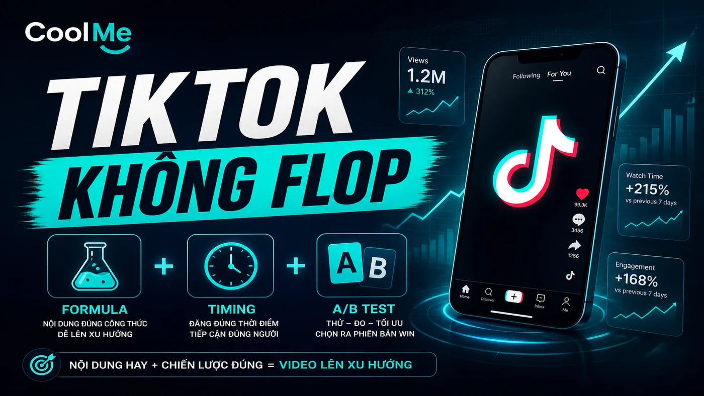 TikTok Không Flop: Công Thức + Timing + Auto Test