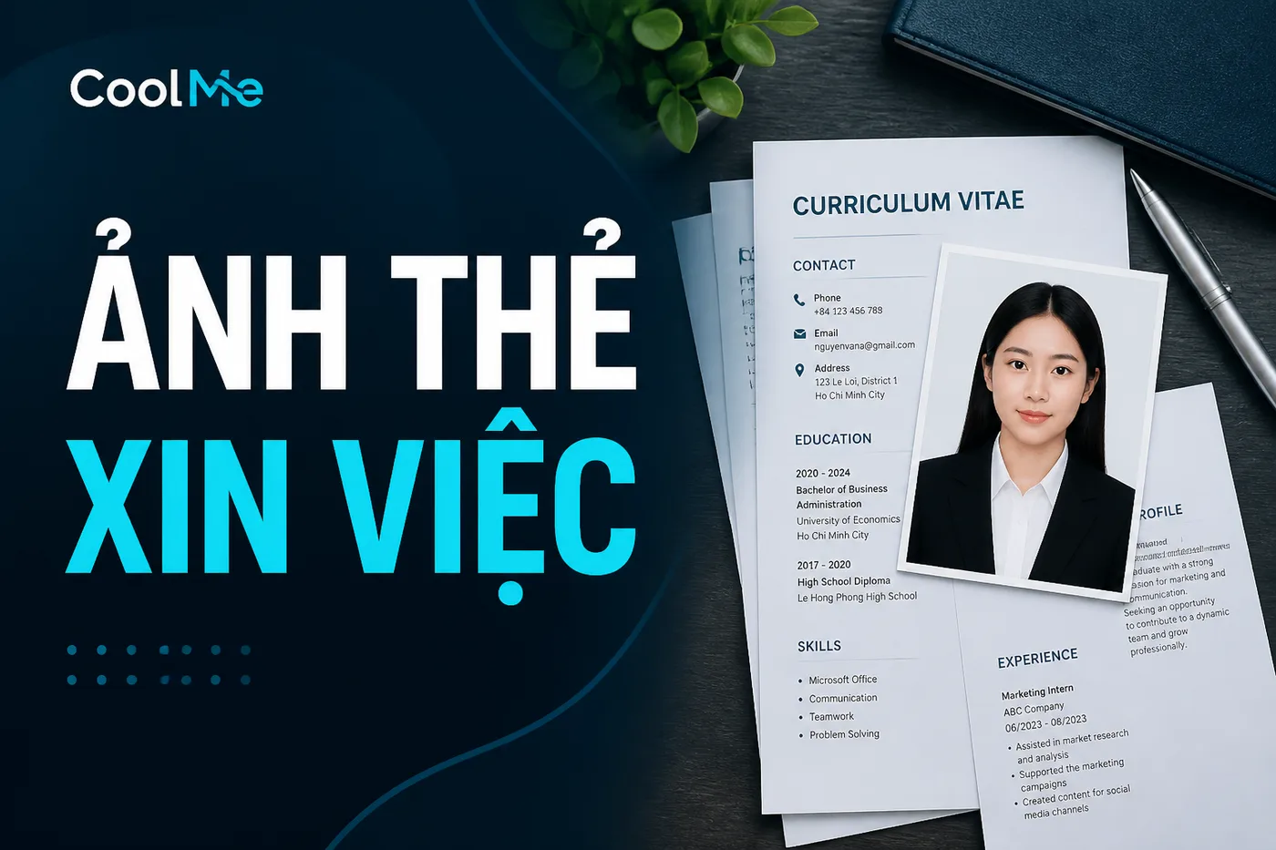 Ảnh Thẻ Xin Việc / CV: Trông Chuyên Nghiệp Mà Vẫn Đúng Chuẩn