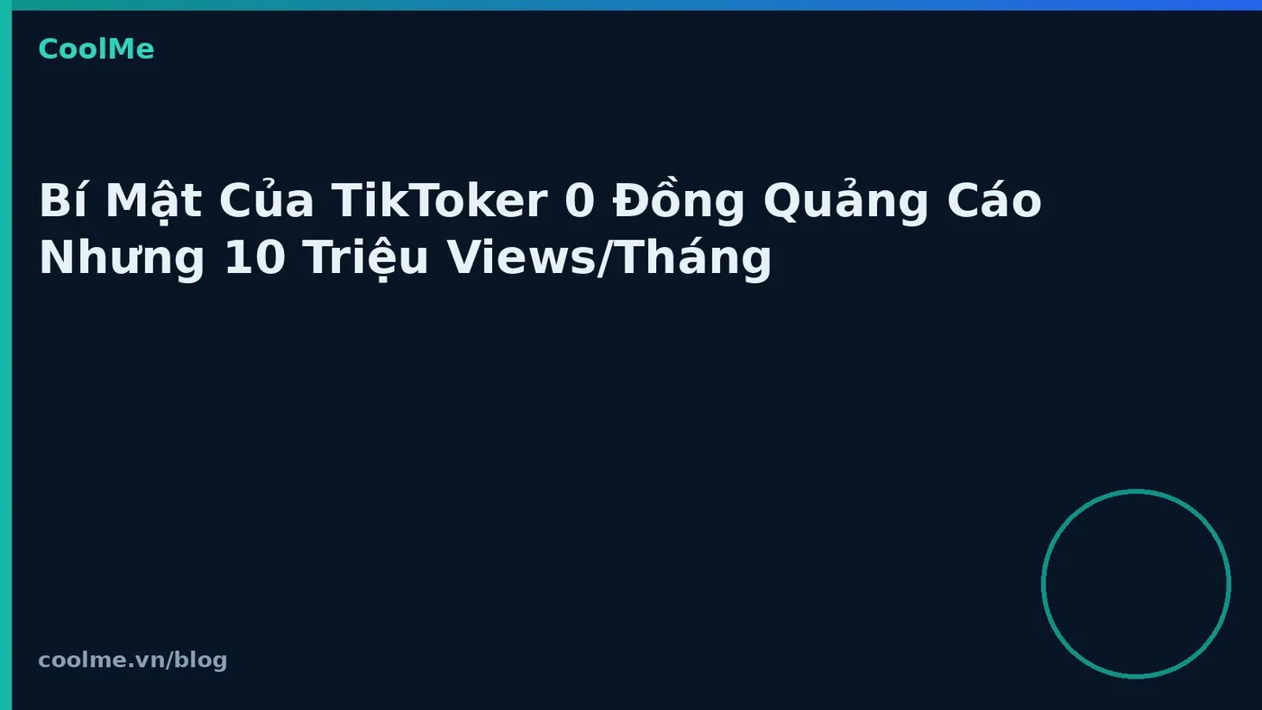 TikTok organic không chạy ads: cách tiếp cận thực tế
