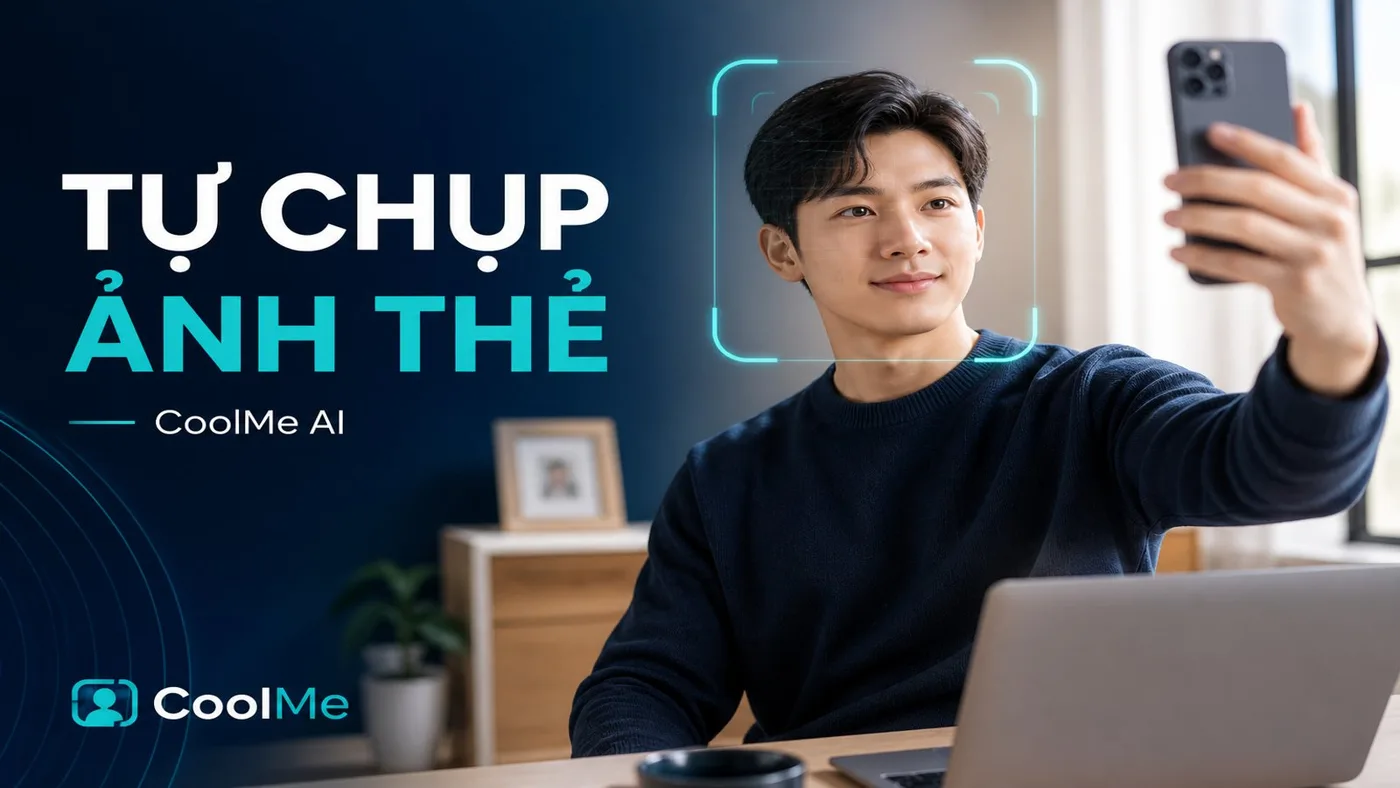 tự chụp ảnh thẻ, tạo ảnh thẻ online bằng Coolme AI