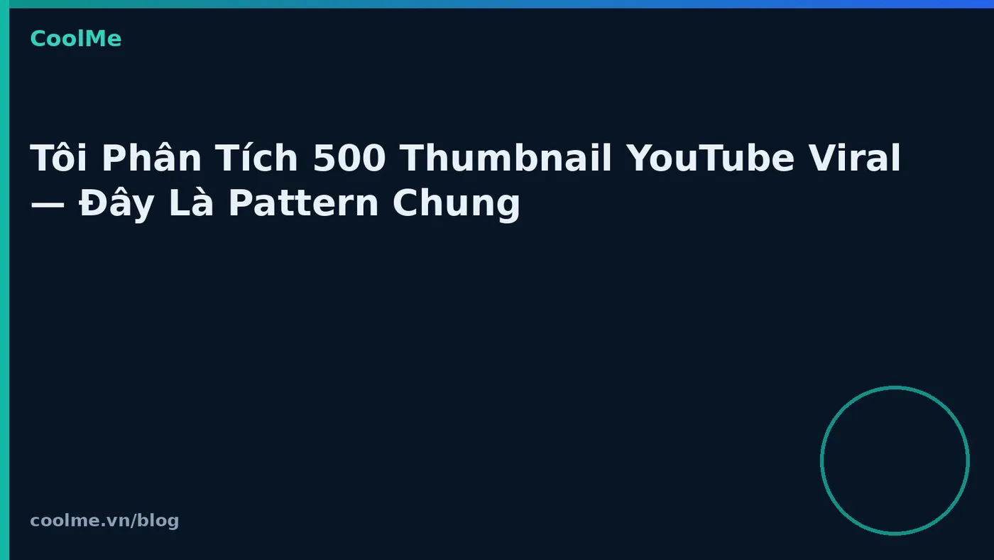 Phân tích thumbnail YouTube phổ biến: pattern chung