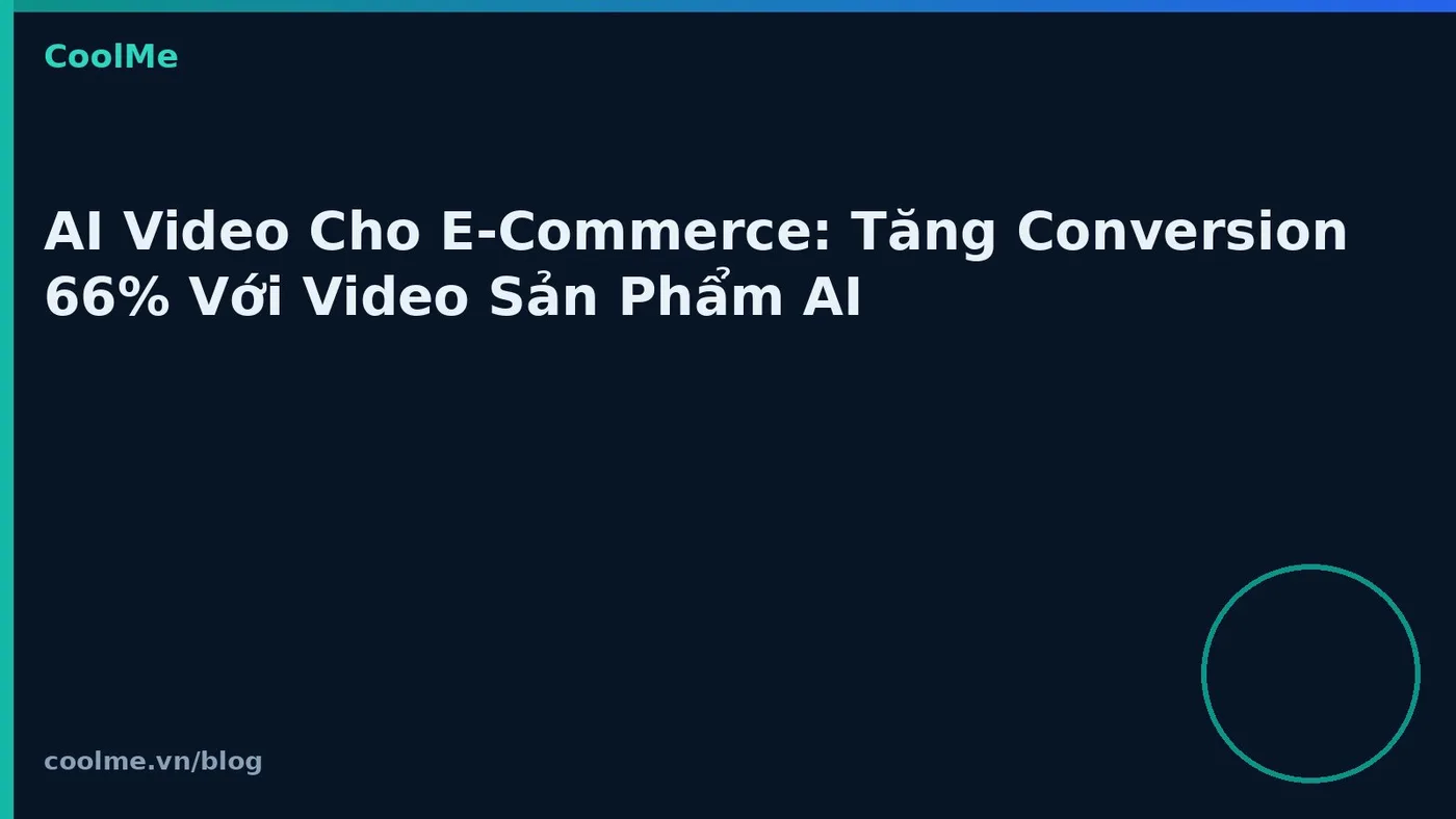 AI Video Cho E-Commerce: Tăng Conversion 66% Với Video Sản Phẩm AI