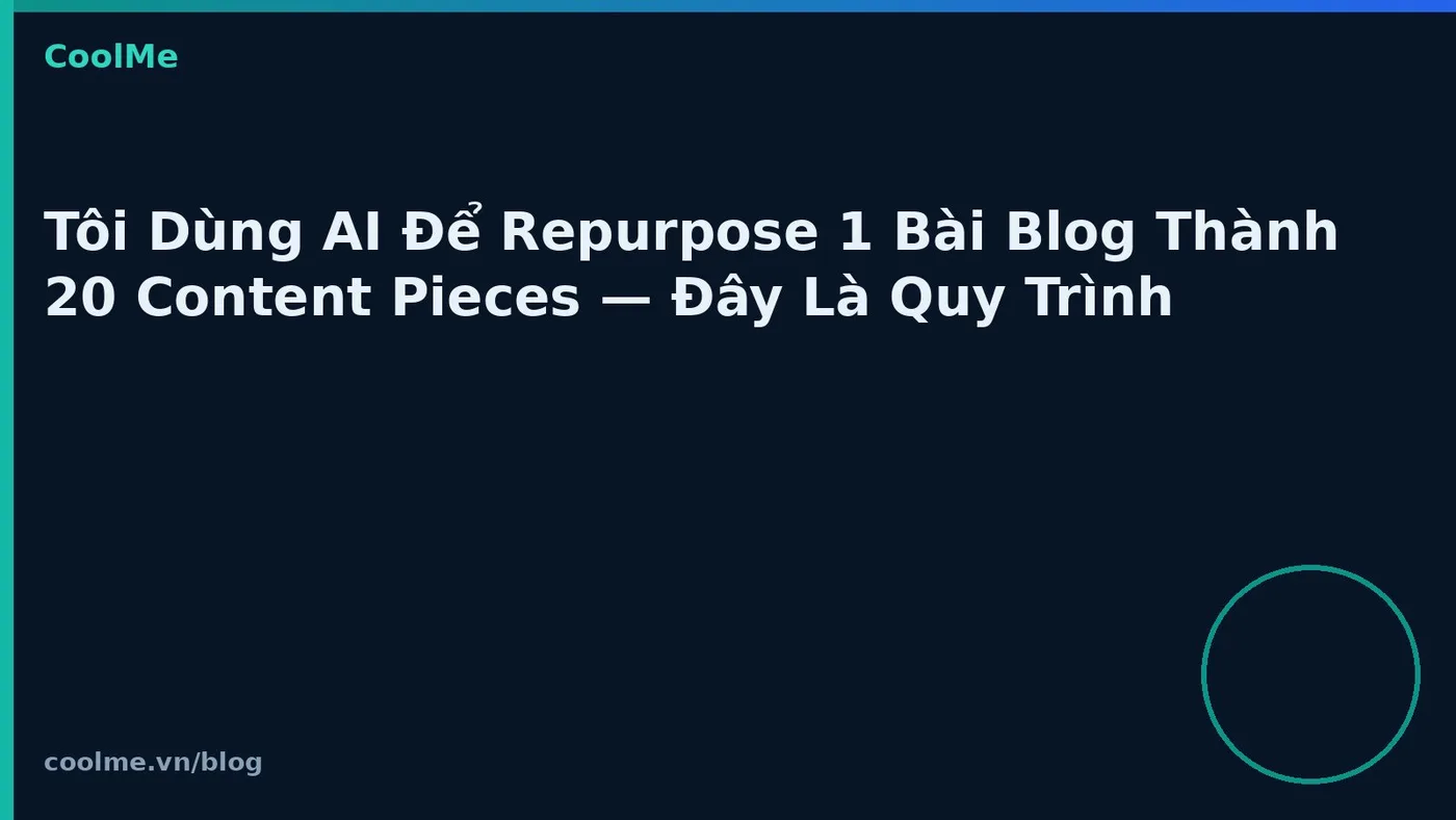 Repurpose một bài blog thành nhiều content bằng AI