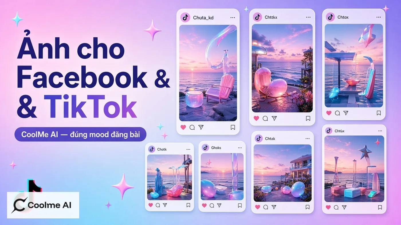 Top app chỉnh ảnh cho Facebook TikTok: CoolMe AI dẫn đầu