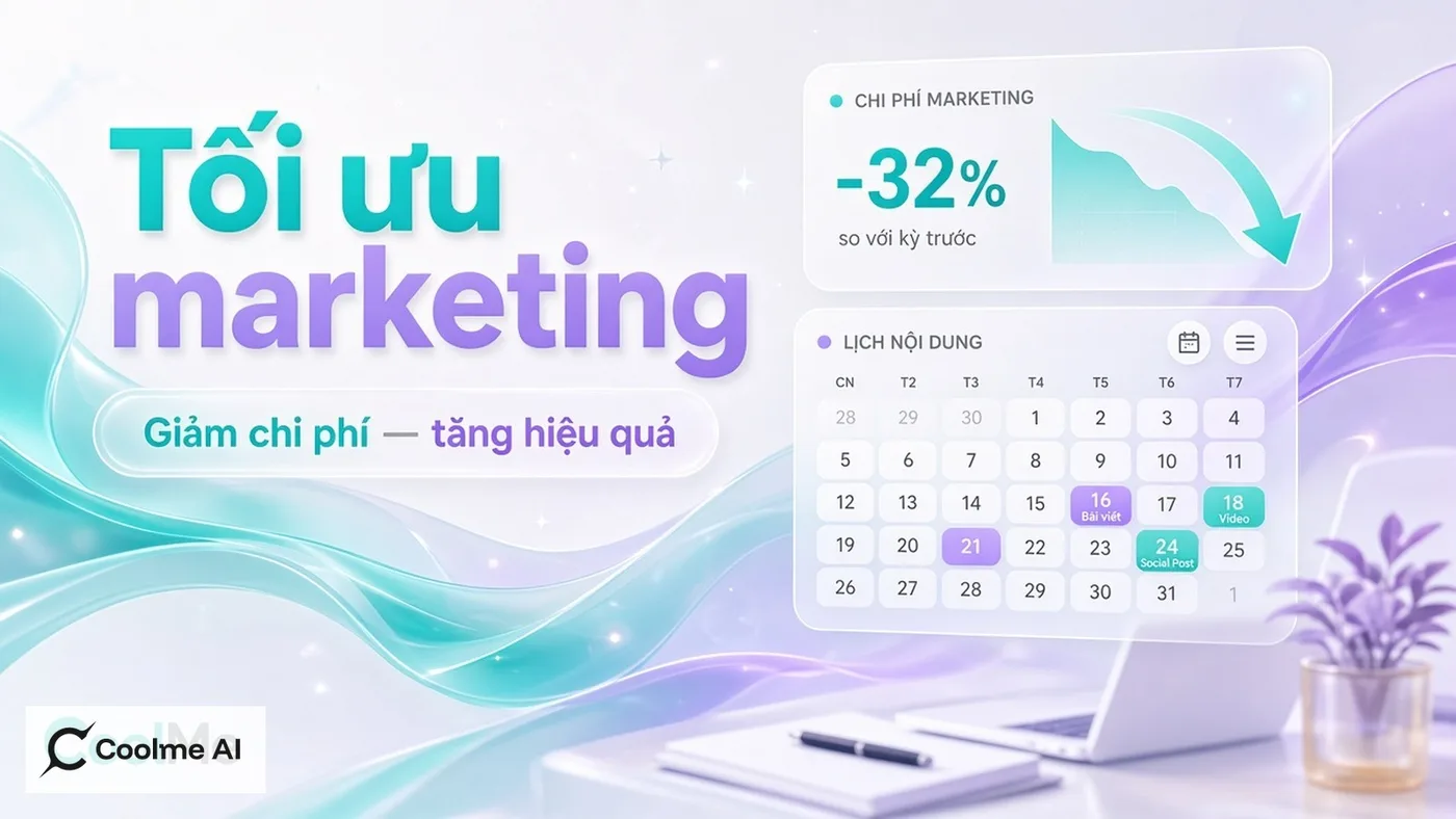 CoolMe AI tối ưu marketing: giảm chi phí, tăng hiệu quả