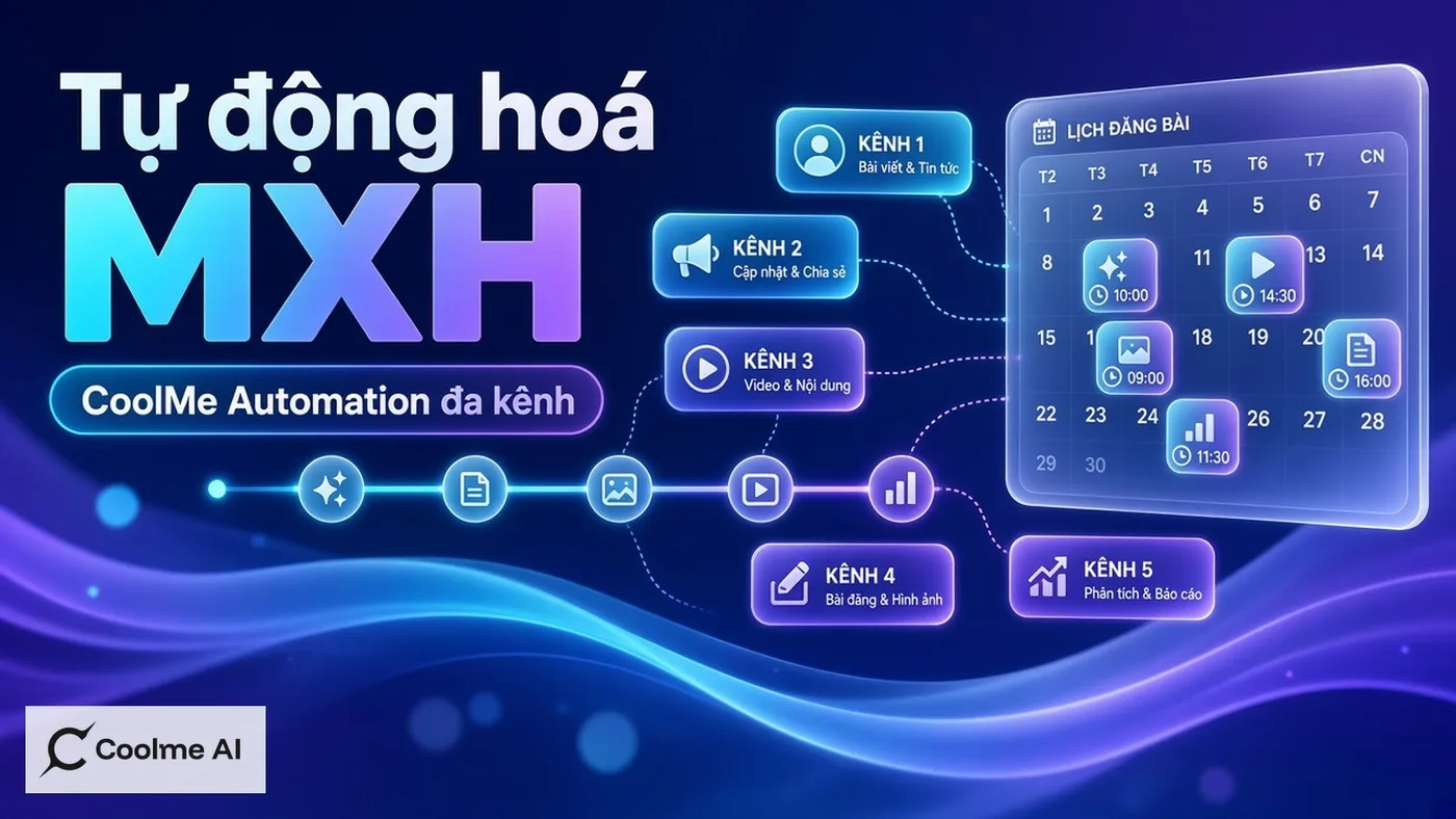 Tự động hoá nội dung MXH với CoolMe: ít thao tác hơn, đều lịch hơn