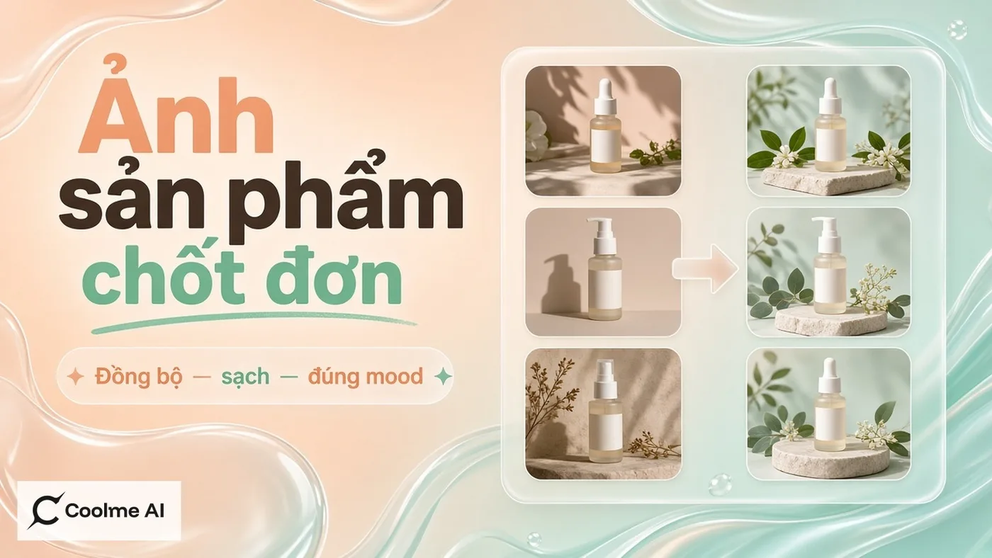 Tối ưu ảnh sản phẩm để chốt doanh số: quy trình với CoolMe AI