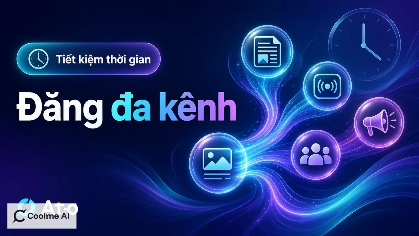 CoolMe Automation đăng bài đa kênh: tiết kiệm thời gian vận hành