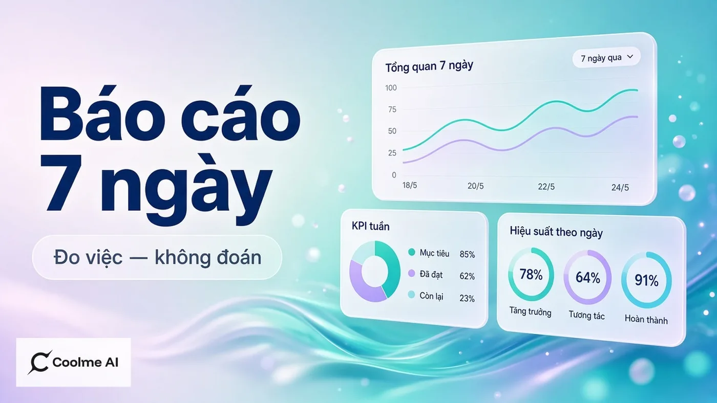 Báo cáo vận hành marketing 7 ngày: đo việc đã làm với CoolMe