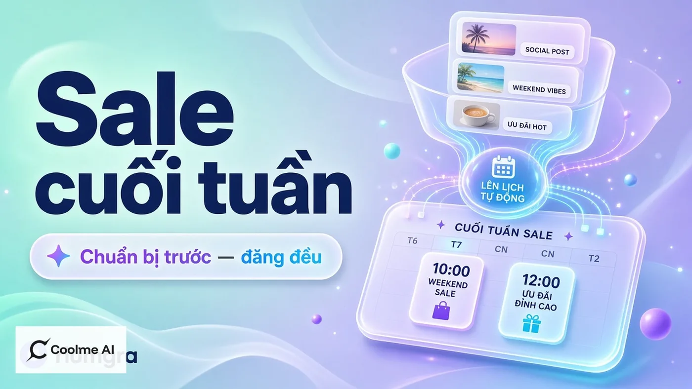 Tự động hoá nội dung sale cuối tuần: chuẩn bị trước với CoolMe