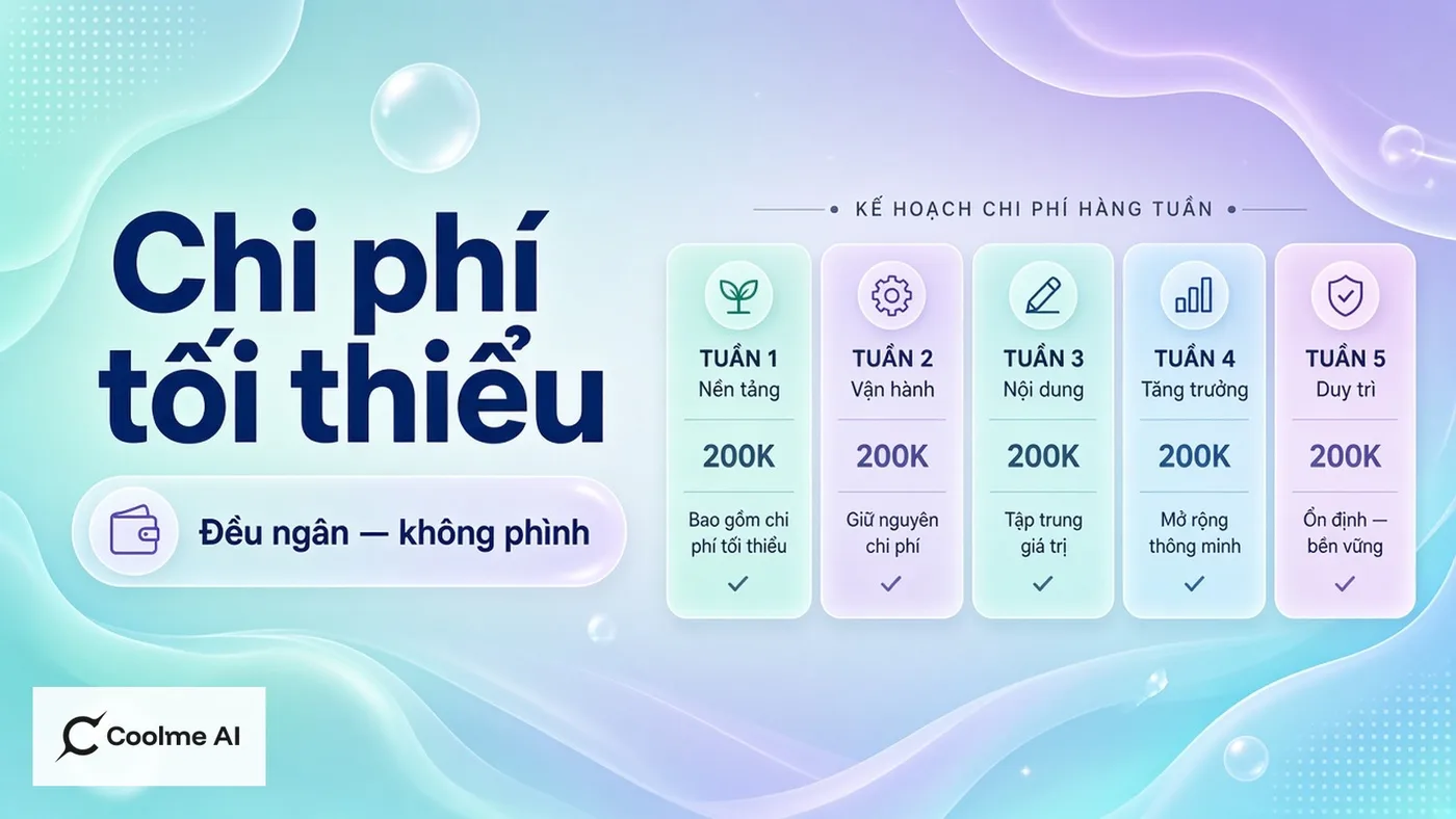 Gói chi phí tối thiểu để ra nội dung đều mỗi tuần với CoolMe