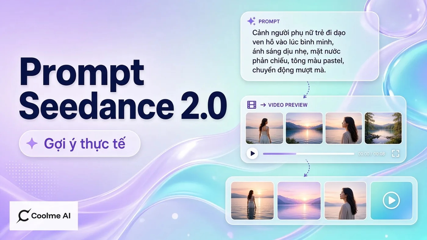 Gợi ý prompt thực tế cho Seedance 2.0 trên trang tạo video AI CoolMe