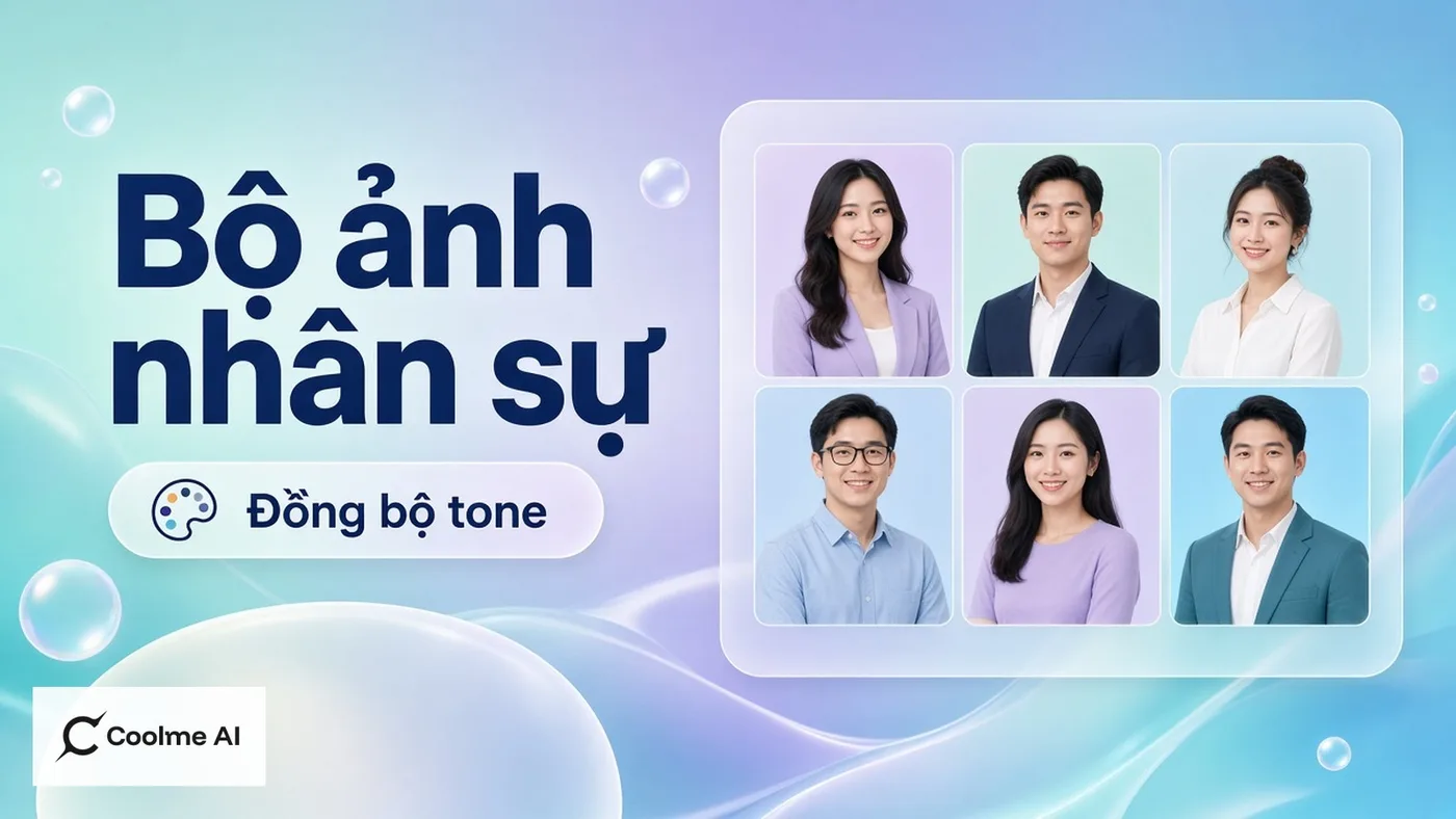 Bộ ảnh profile cho đội nhân sự công ty làm nhanh bằng CoolMe
