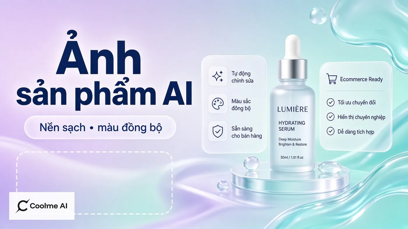 Ảnh sản phẩm bằng AI: nền sạch và màu đồng bộ cho gian hàng
