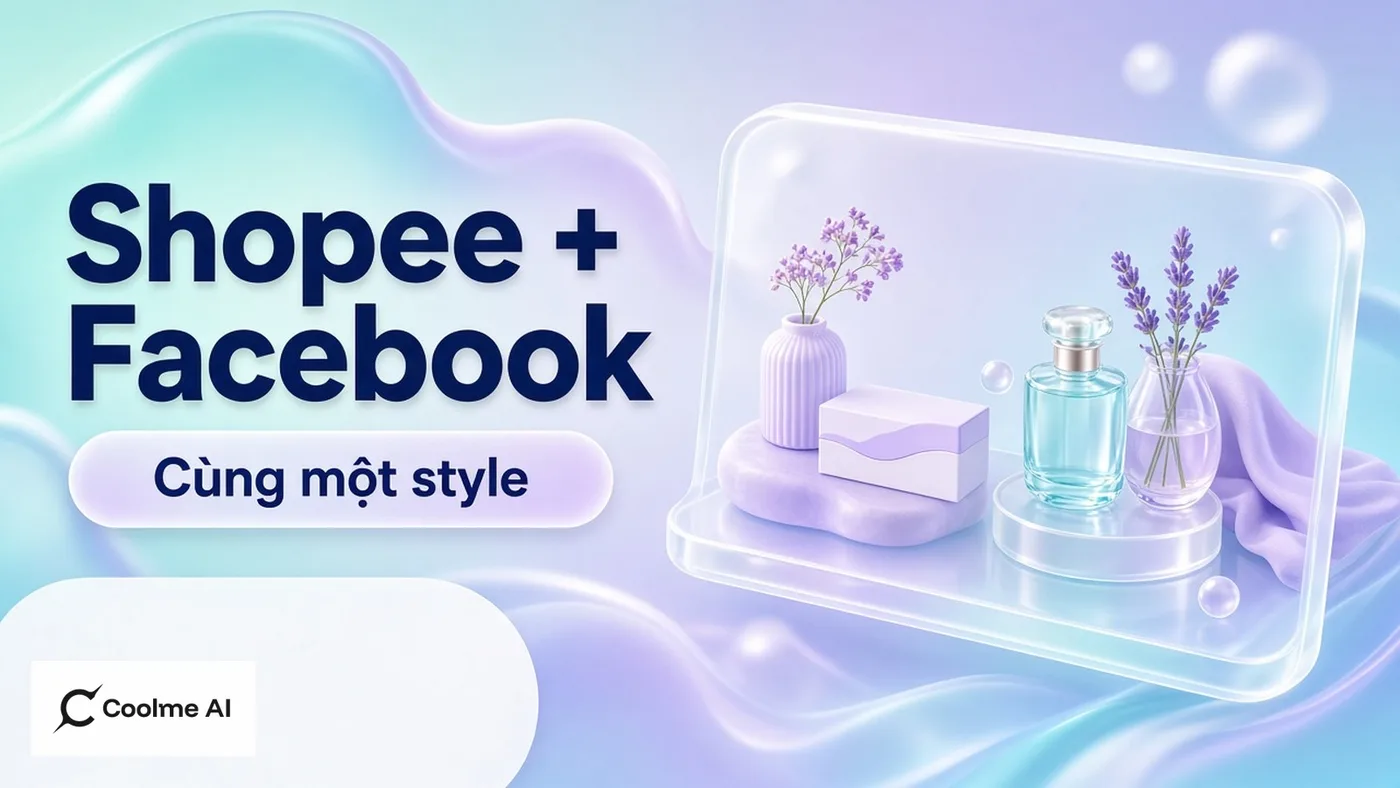 Ảnh sản phẩm cho Shopee và Facebook cùng style với CoolMe
