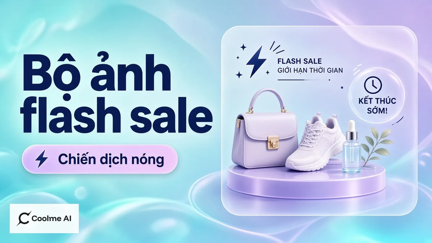 Bộ ảnh sản phẩm cho chiến dịch flash sale chuẩn bị trước với CoolMe