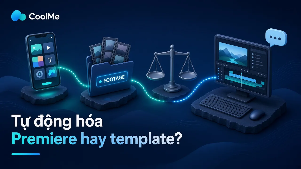 Tự động hóa Premiere hay dùng template CapCut: chọn cách nào khi cần làm nhiều video