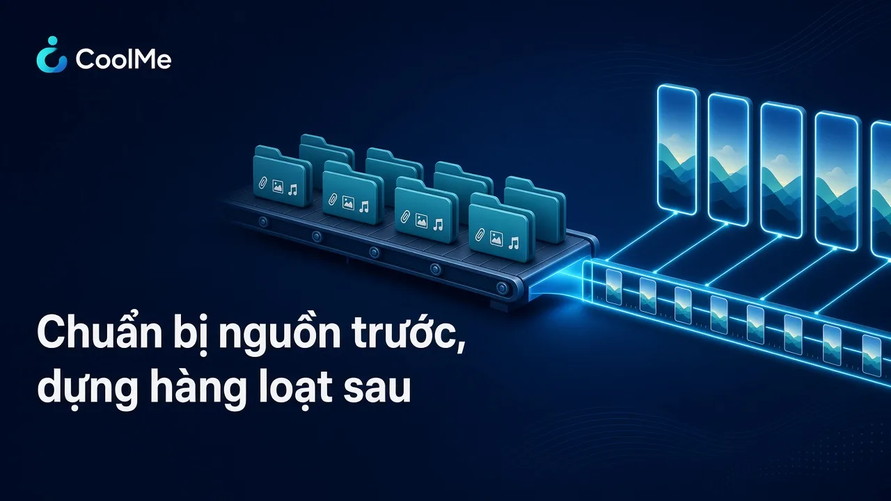 Batch visual trước, dựng sau: cách làm nhiều video mà không cắt từng clip