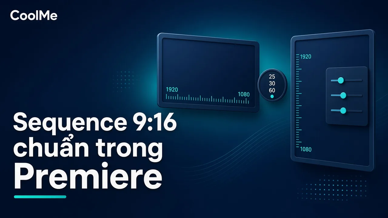 Cách tạo sequence 16:9 và 9:16 đúng chuẩn trong Premiere: 1080x1920, 30fps hay 60fps