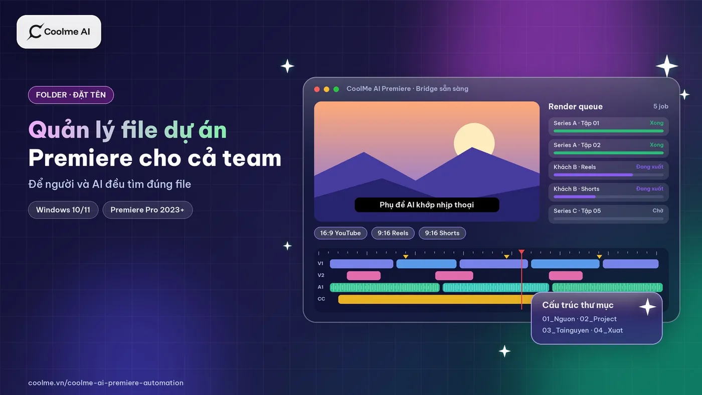 Đặt tên footage, folder và project Premiere sao cho cả team và AI đều tìm đúng file