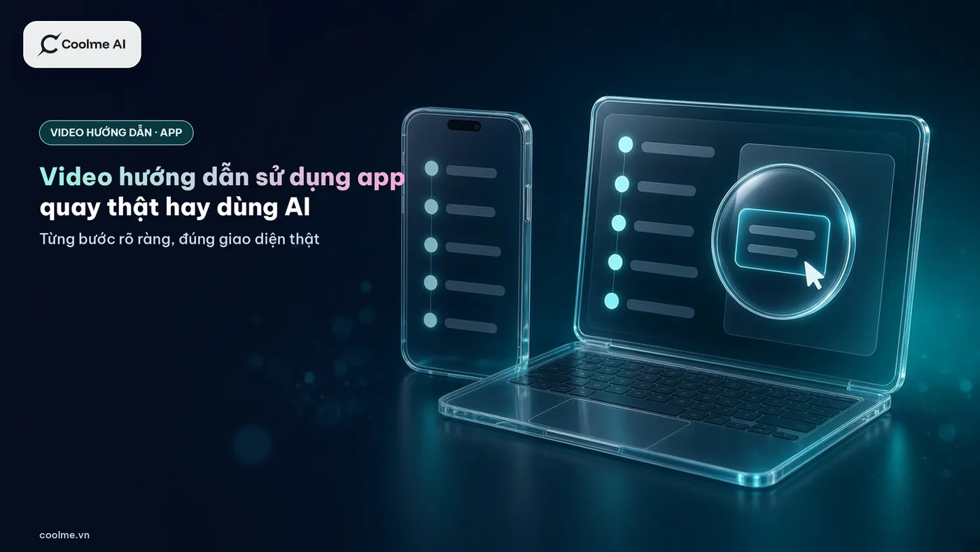 Cách làm video hướng dẫn sử dụng app: khi nào quay màn hình thật, khi nào dùng AI