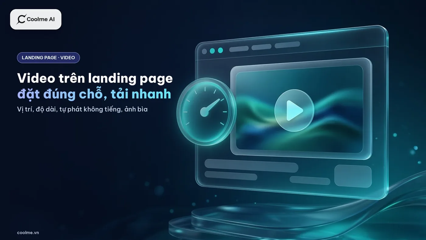 Video trên landing page: đặt ở đâu, dài bao lâu và cách nhúng để không làm chậm trang