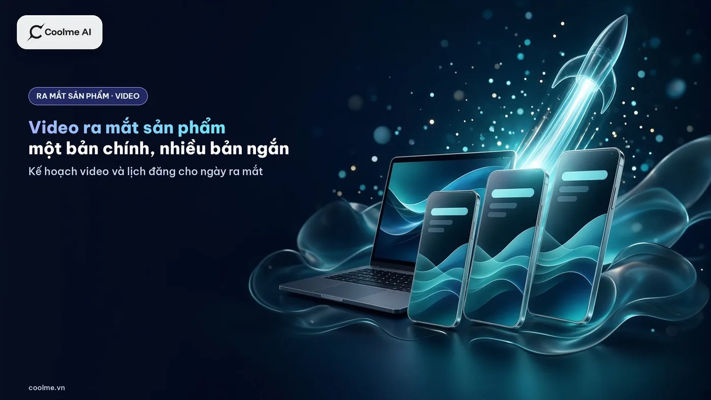 Video ra mắt sản phẩm mới bằng AI: một video chính, nhiều bản ngắn và lịch đăng